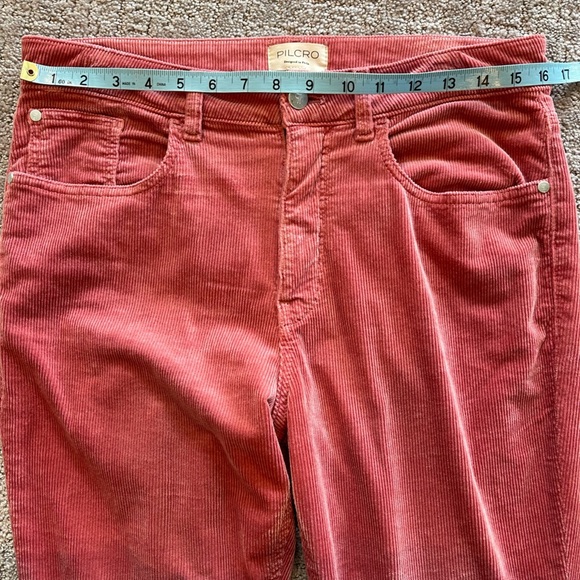 Pilcro The Yaya Mid-Rise Corduroy Crop Jeans, Color Pink/Rose, Anthropologie, 31 - Picture 12 of 16